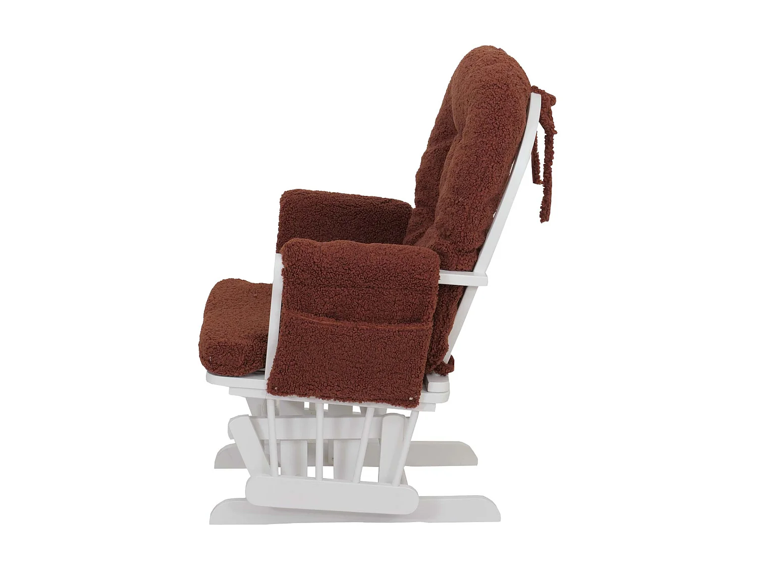 Relaxsessel MCW-C76, Rostbraun Gestell weiß