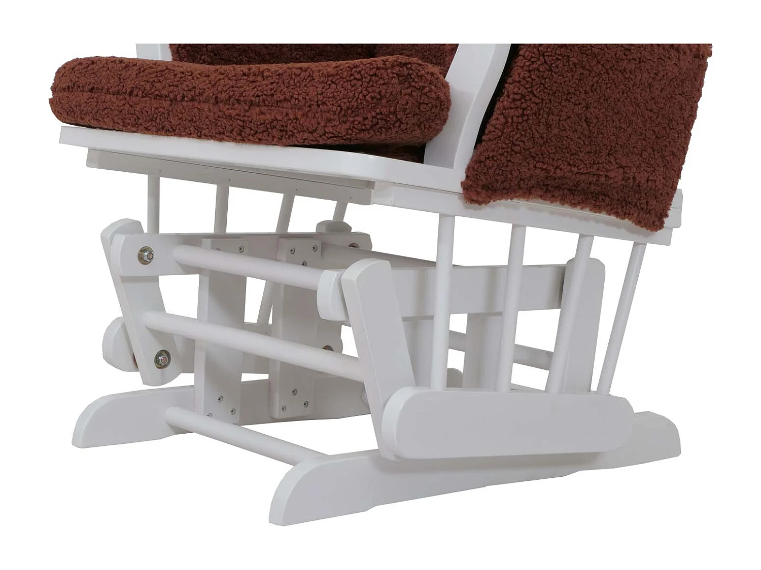 Relaxsessel MCW-C76, Rostbraun Gestell weiß