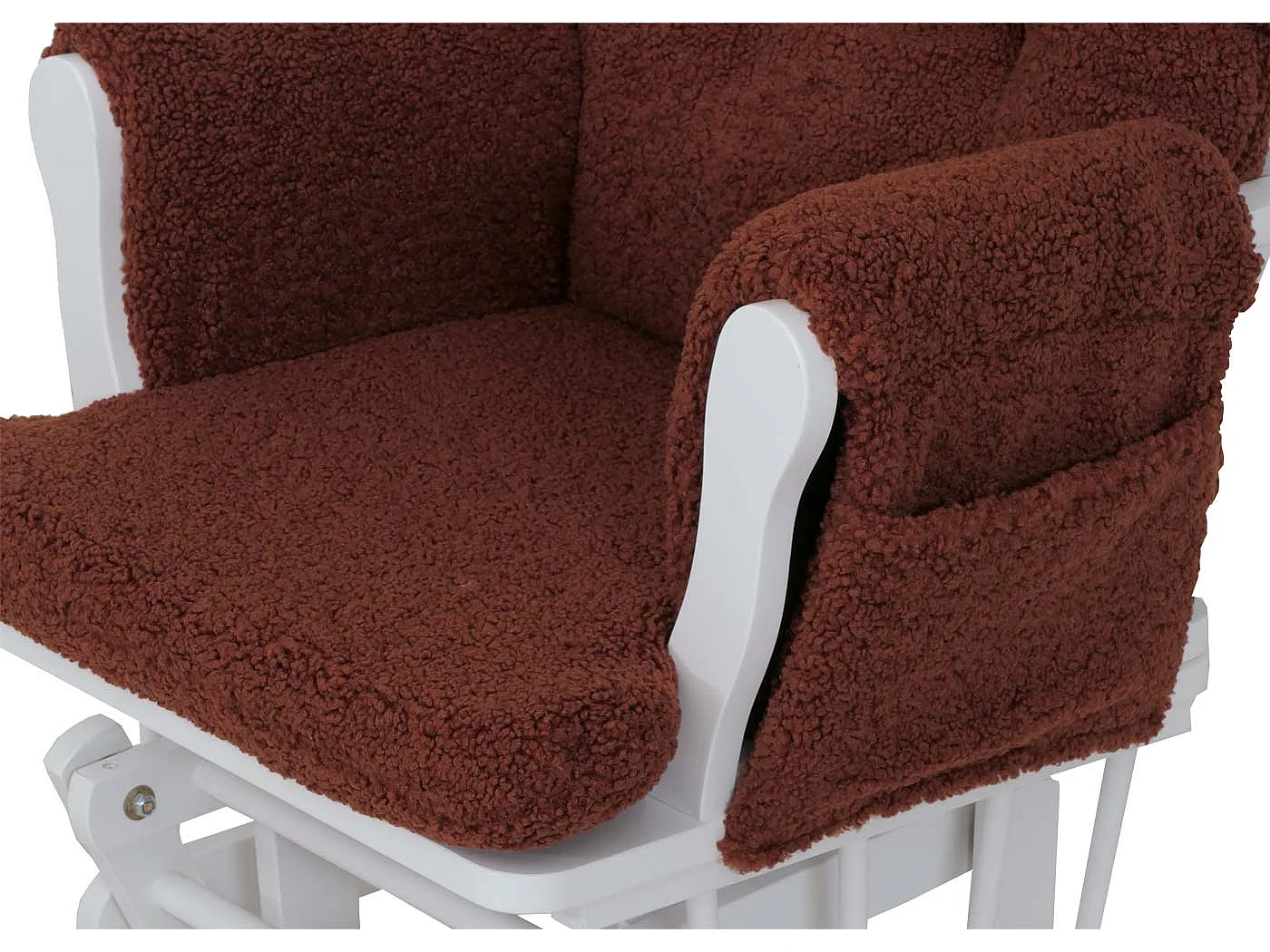 Relaxsessel MCW-C76, Rostbraun Gestell weiß