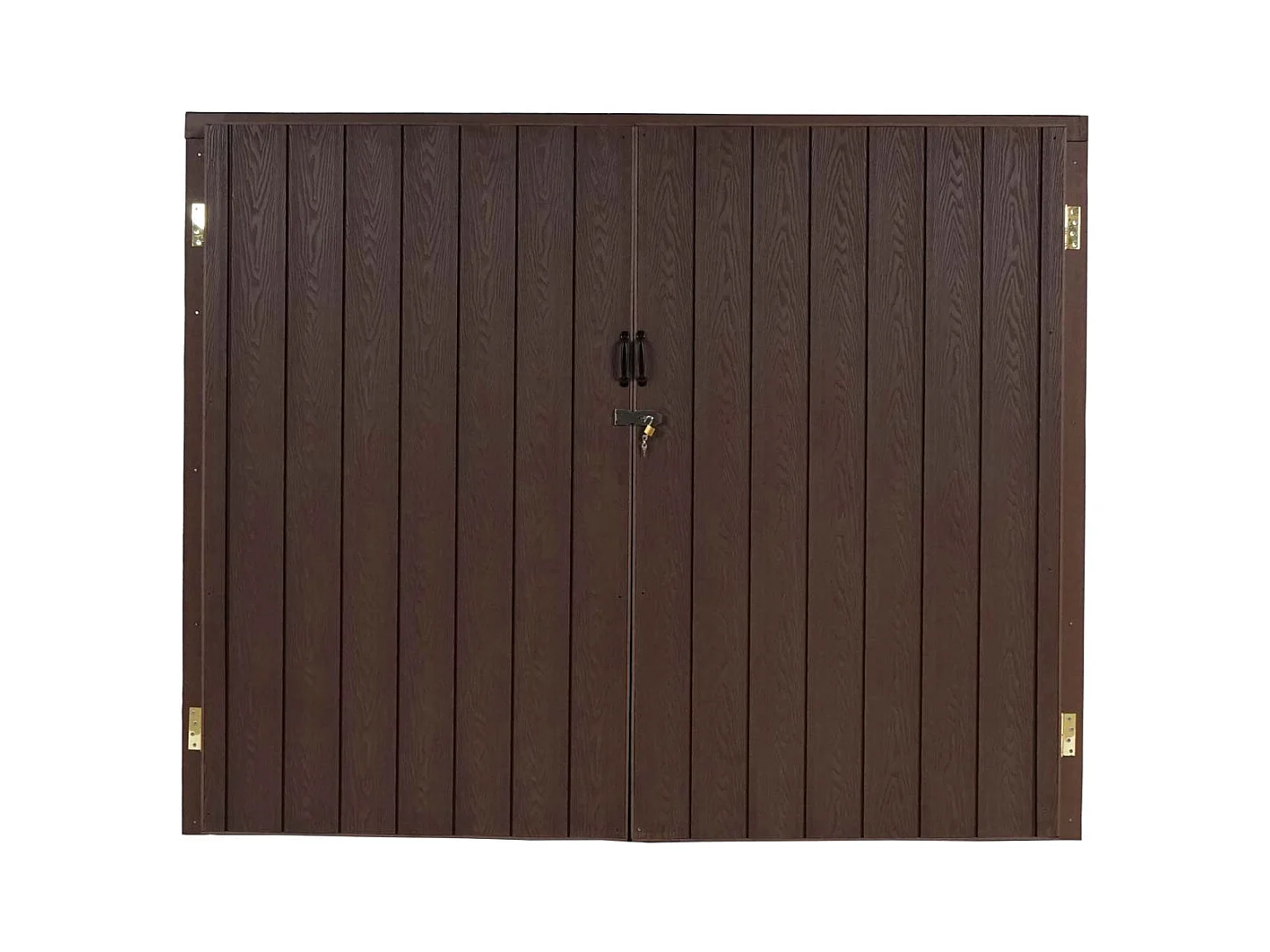 Garage armadio per biciclette serratura MCW-J29 acciaio ~ 4 bici 172x213x160cm marrone