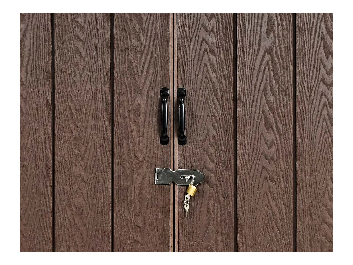 Garage armadio per biciclette serratura MCW-J29 acciaio ~ 4 bici 172x213x160cm marrone