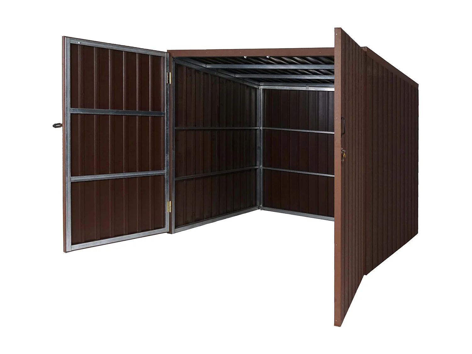 Cykelgarage MCW-J29 (til 4 cykler),  4 cykler, 172x213x160 cm, brun