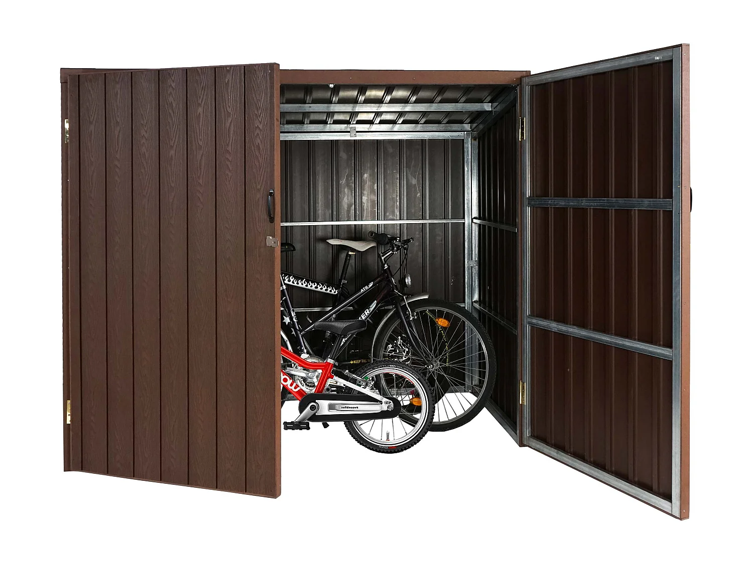 Cykelgarage MCW-J29 (til 4 cykler),  4 cykler, 172x213x160 cm, brun