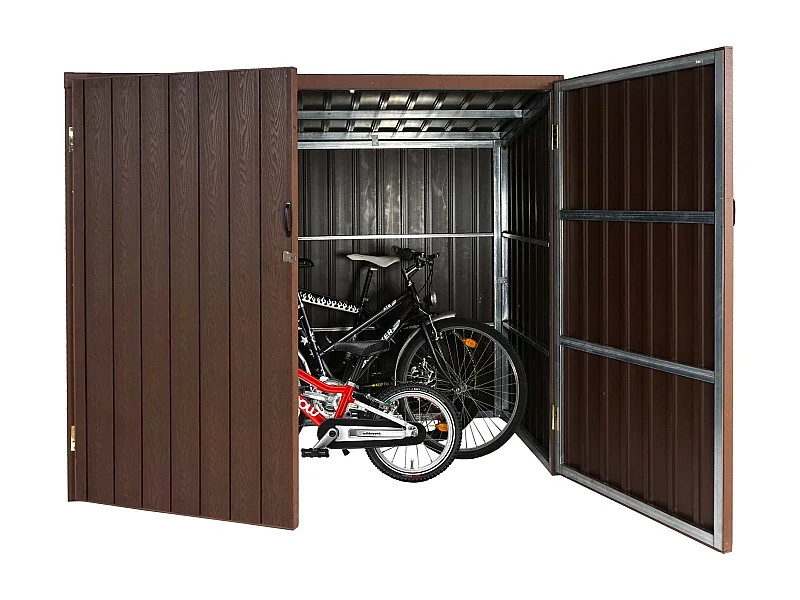 Fahrradgarage MCW-J29 (4er), 4 Räder 172x213x160cm braun