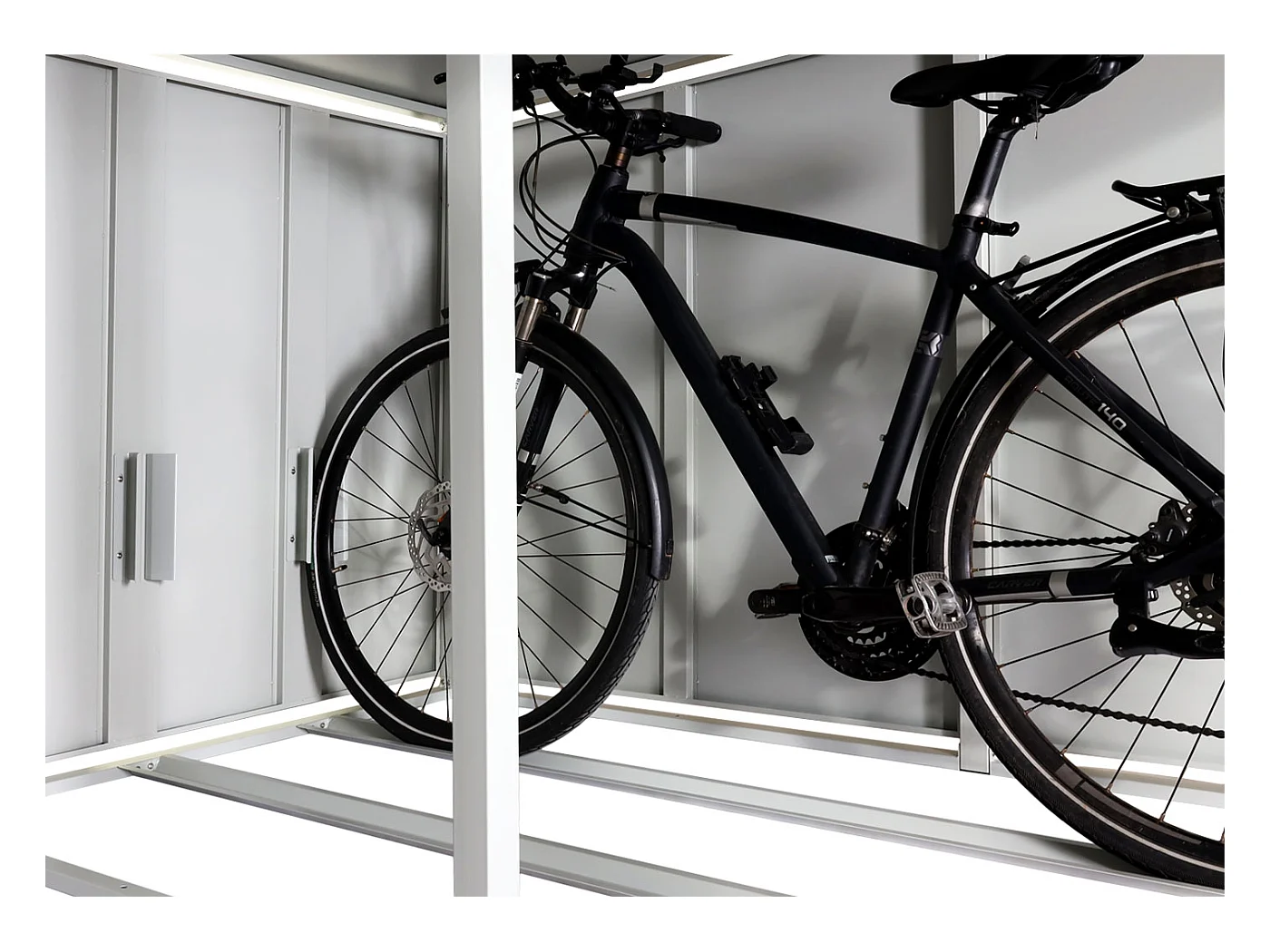 Garage voor 4 fietsen Plantenbak MCW-L56b,  lichtgrijs