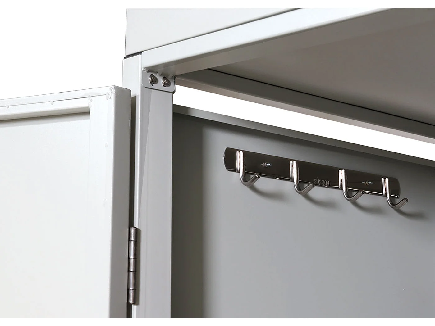 Garage armadio per 4 biciclette con serratura e fioriera MCW-L56b ferro acciaio zincato 126x220x210cm grigio