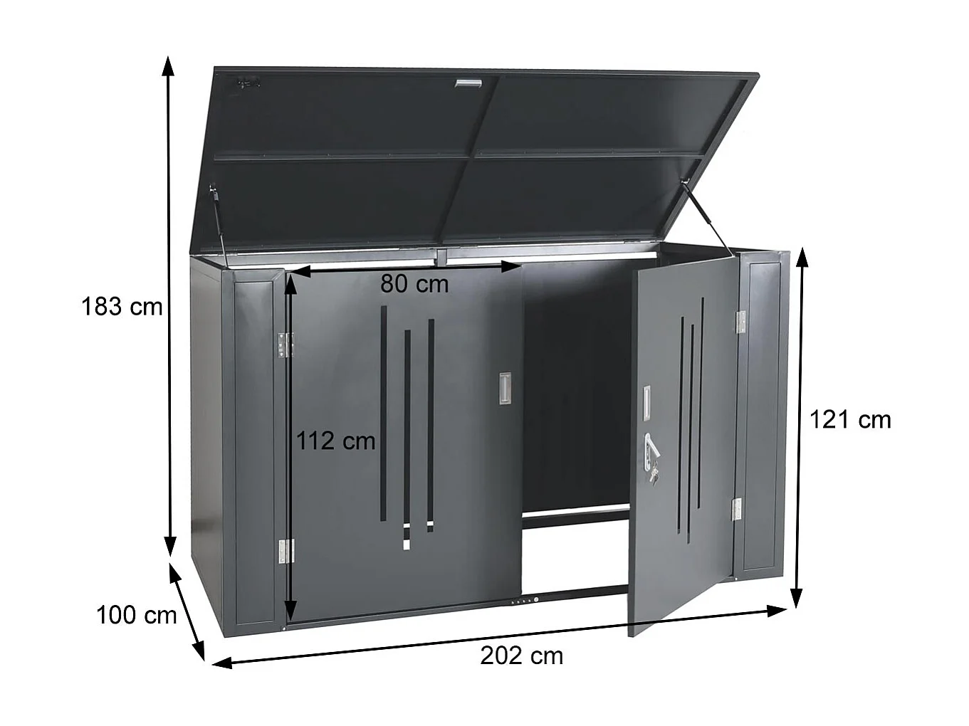 Fietsenstalling voor 2 fietsen MCW-K64