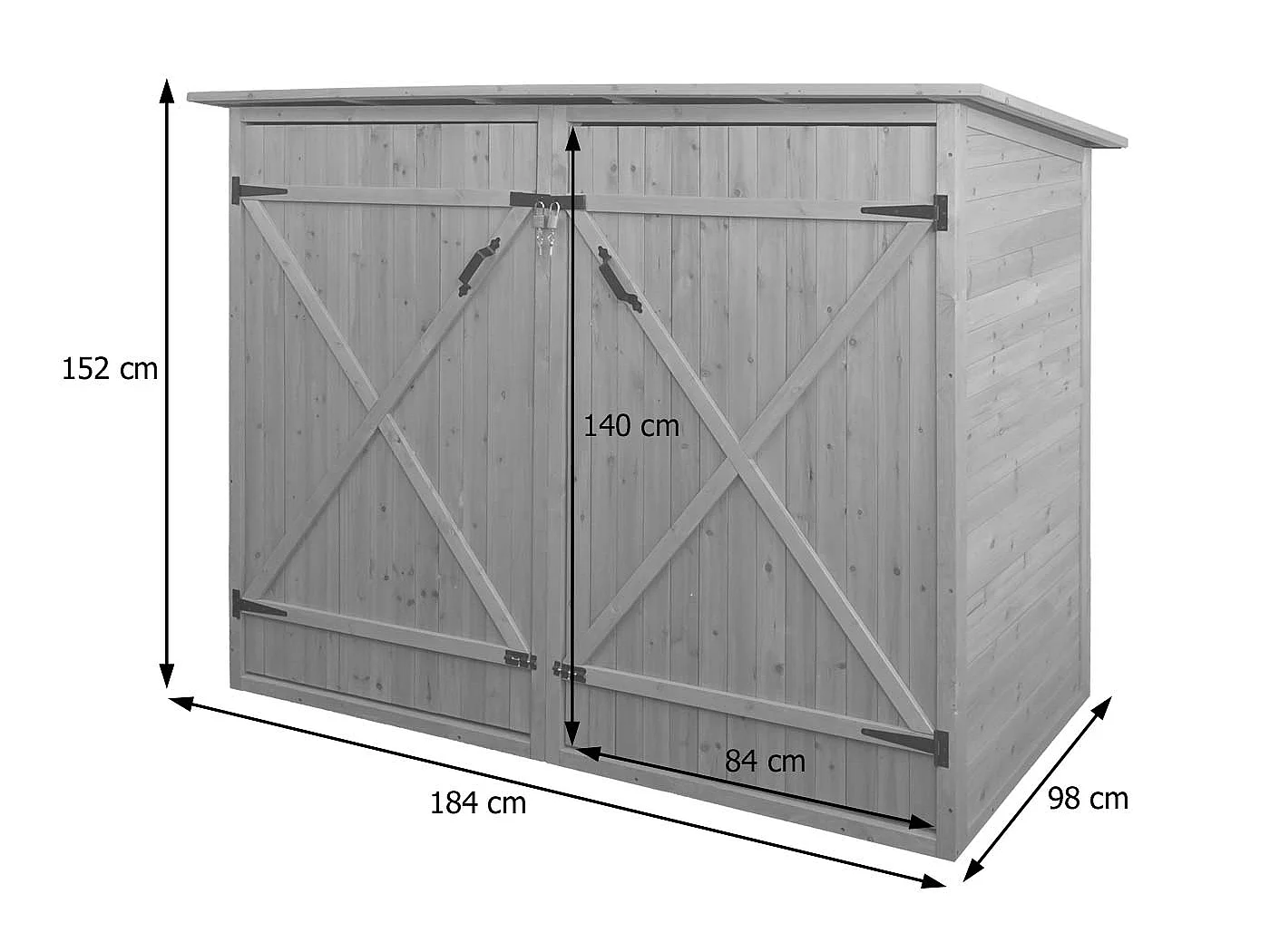 Fietsenstalling voor 1 fiets MCW-H60,  antraciet