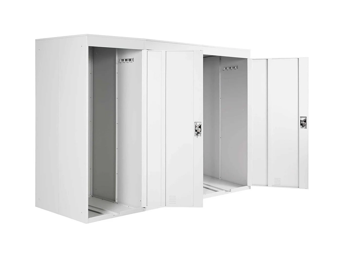 3er-Fahrradgarage MCW-H66, Hellgrau