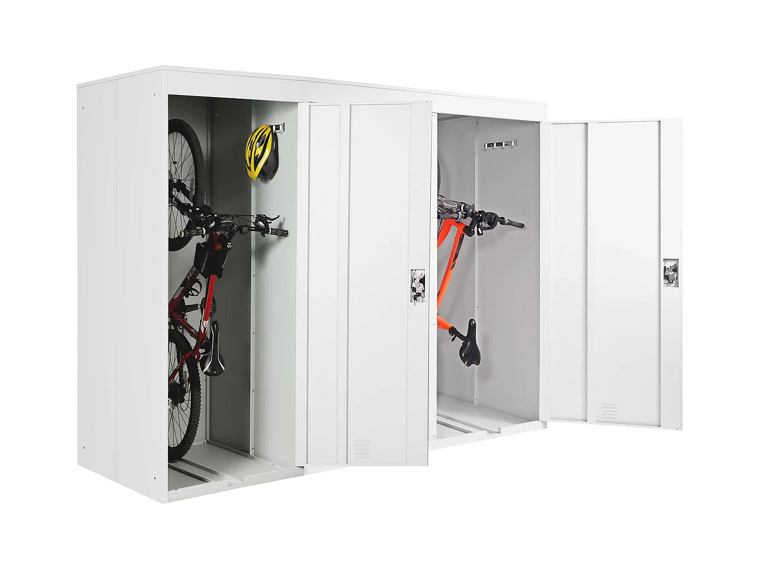 3er-Fahrradgarage MCW-H66, Hellgrau