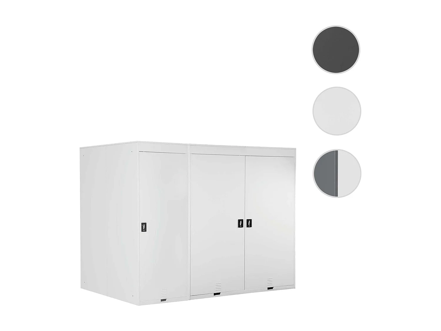 Garaż na 3 rowery MCW-H66,  jasnoszary