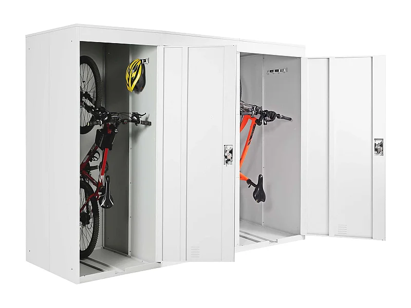 Garaż na 3 rowery MCW-H66,  jasnoszary