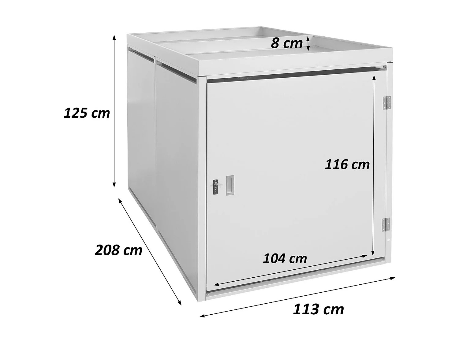 Garage voor 2 fietsen Plantenbak MCW-L56b,  antraciet