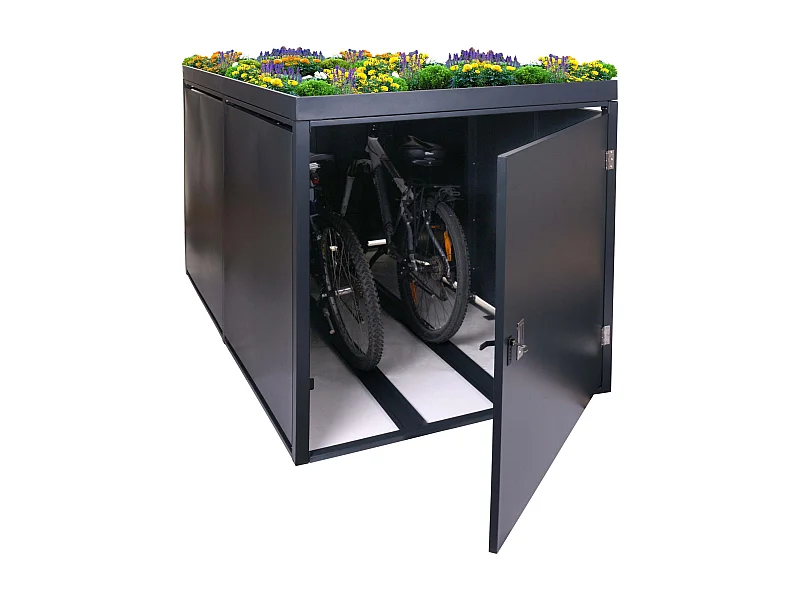 2er-Fahrradgarage Pflanzkasten MCW-L56b, Anthrazit