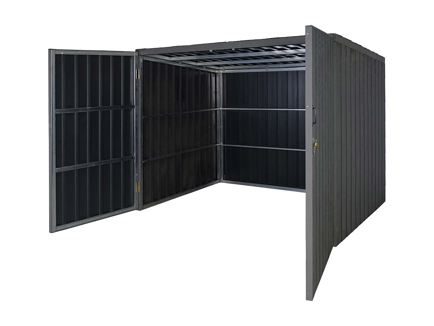 MCW-J29 garaż dla rowerów (2 szt.),  4 rowery 172x213x160cm szary