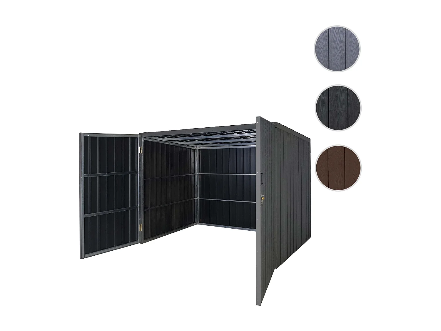 MCW-J29 garaż dla rowerów (2 szt.),  4 rowery 172x213x160cm szary