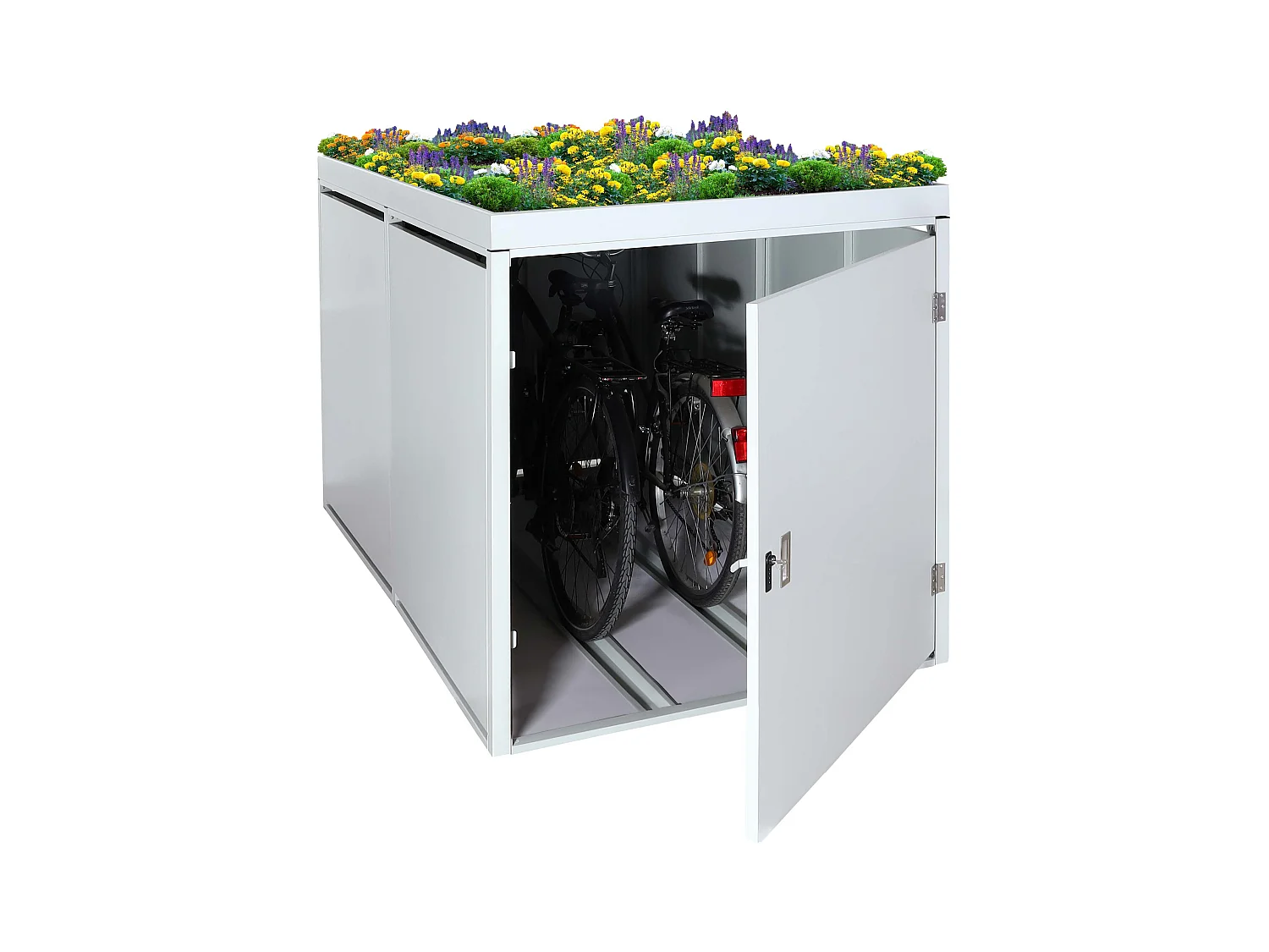 Garaż na 2 rowery Sadzarka MCW-L56b,  jasnoszary