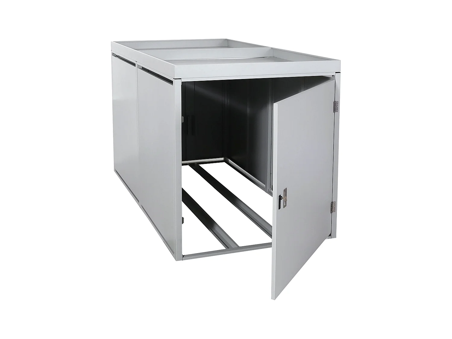 Garaż na 2 rowery Sadzarka MCW-L56b,  jasnoszary