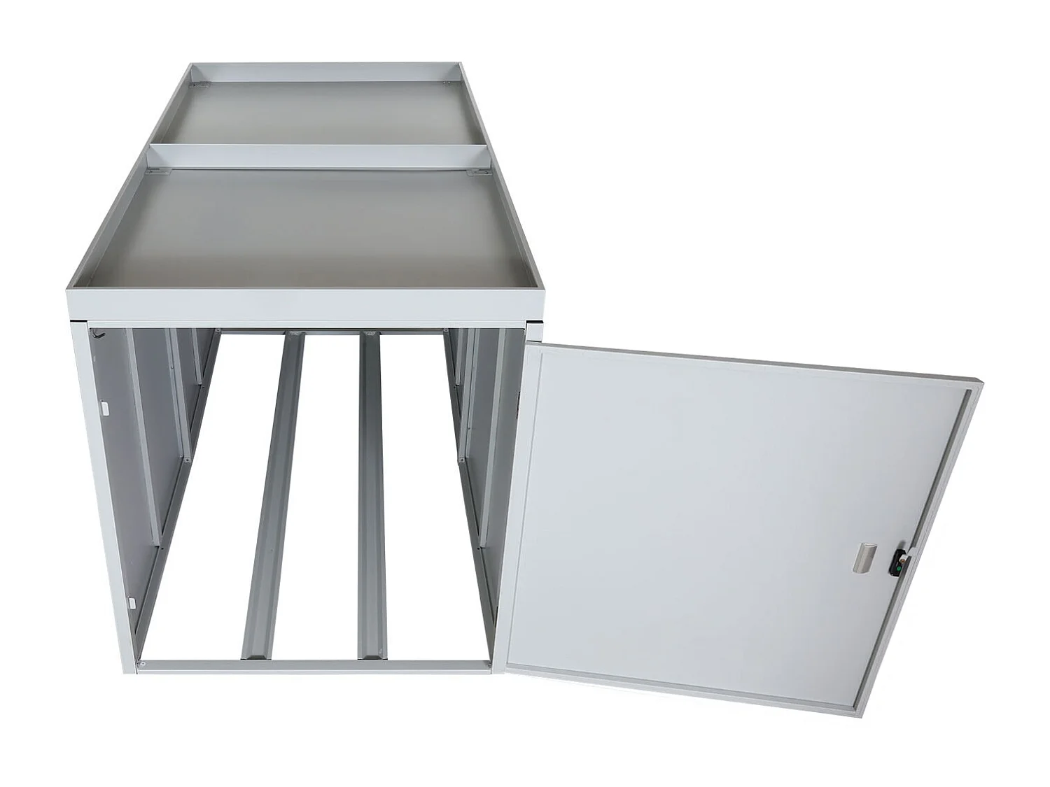 2er-Fahrradgarage Pflanzkasten MCW-L56b, Hellgrau