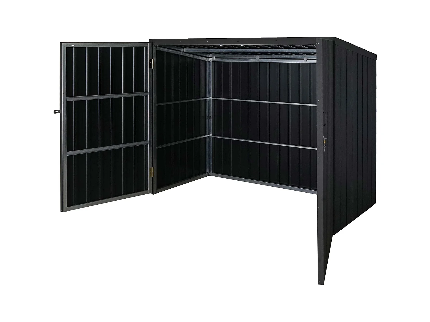 Fahrradgarage MCW-J29 (2er), 2 Räder 172x213x112cm anthrazit