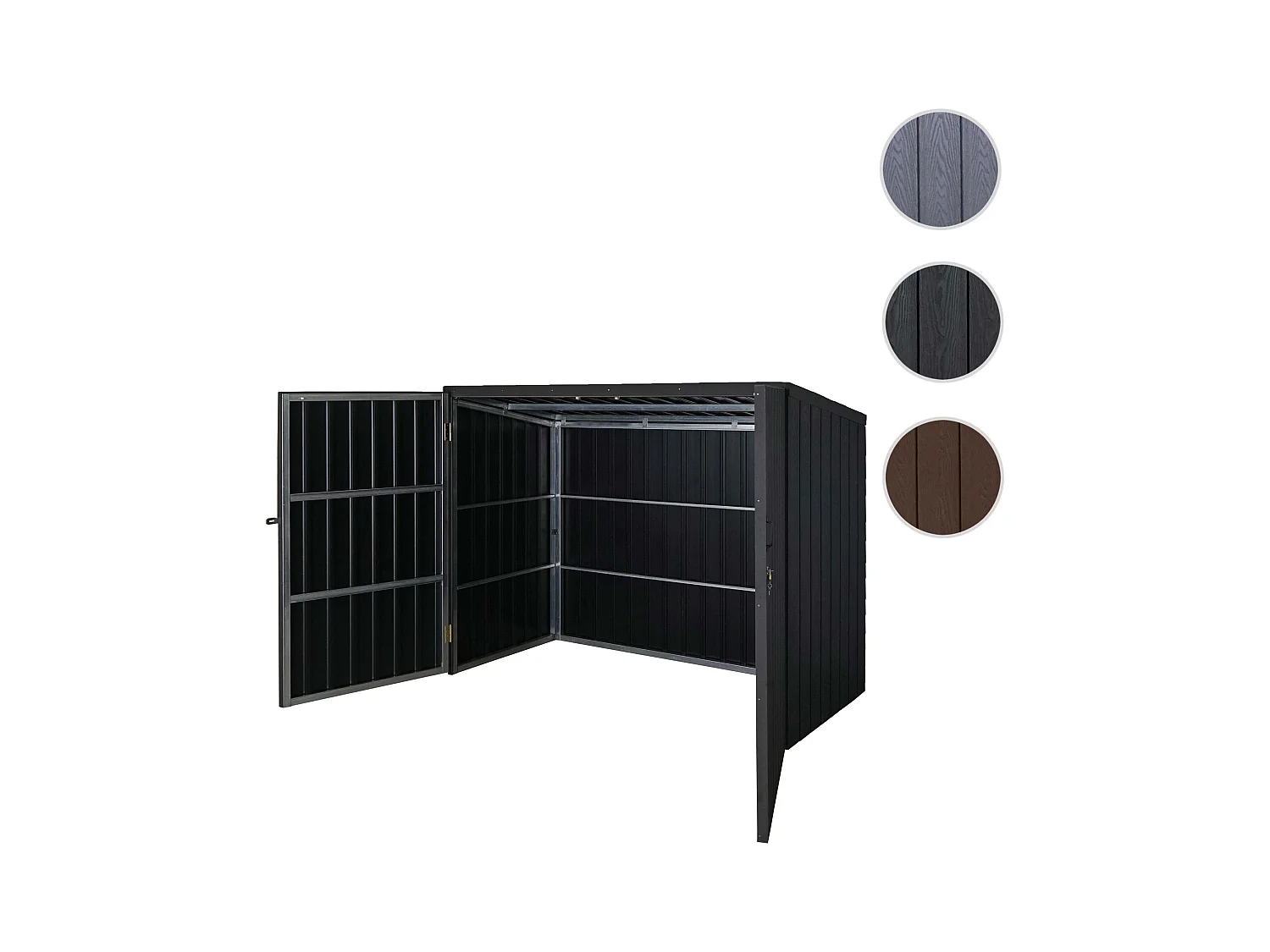 Fahrradgarage MCW-J29 (2er), 2 Räder 172x213x112cm anthrazit