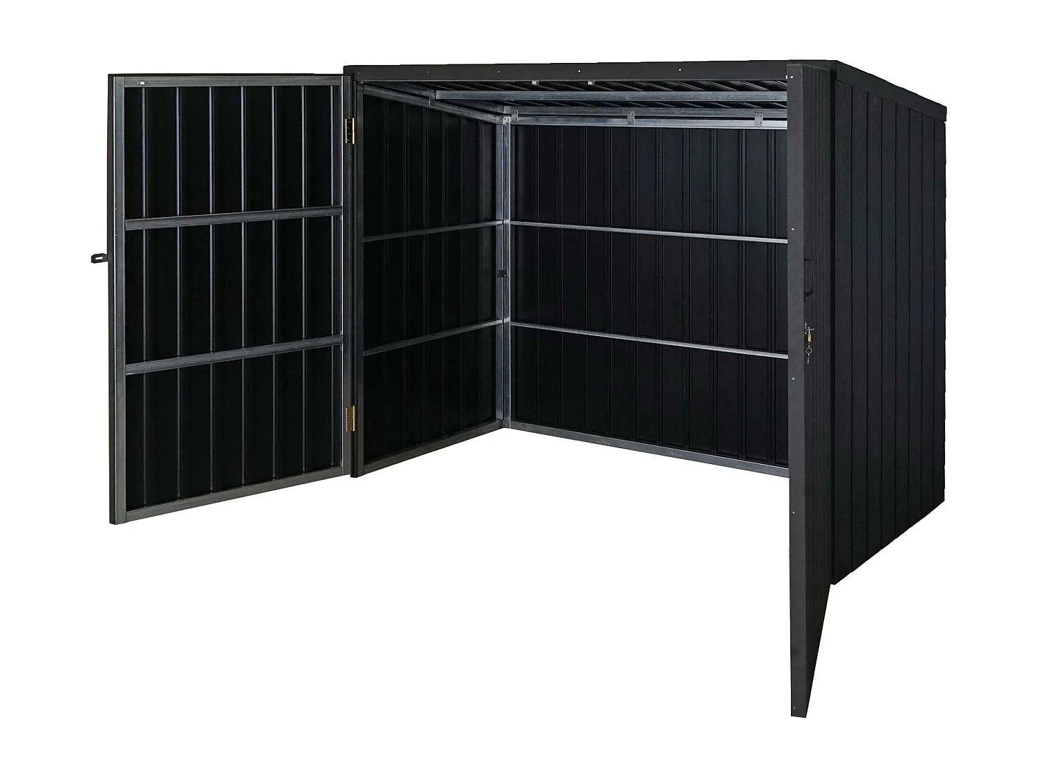 Fahrradgarage MCW-J29 (2er), 2 Räder 172x213x112cm anthrazit