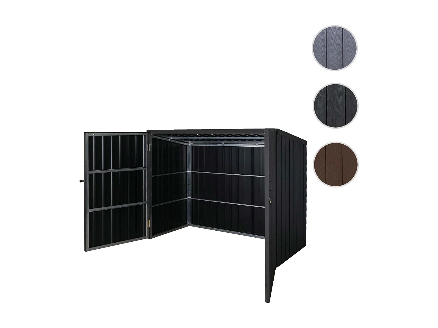 Fahrradgarage MCW-J29 (2er), 2 Räder 172x213x112cm anthrazit