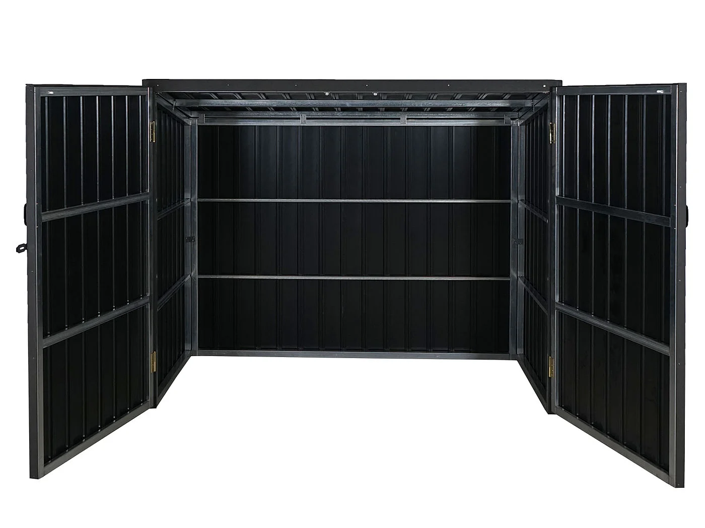 Garage armadio per biciclette serratura MCW-J29 acciaio ~ 2 bici 172x213x112cm antracite