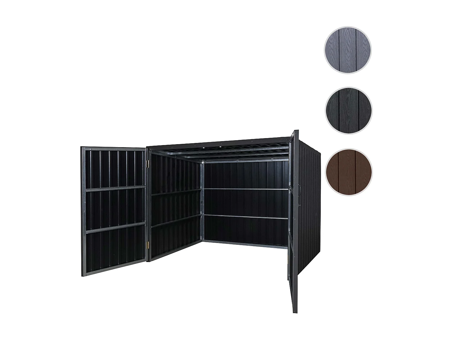 MCW-J29 garaż dla rowerów (2 szt.),  4 rowery 172x213x160cm antracyt