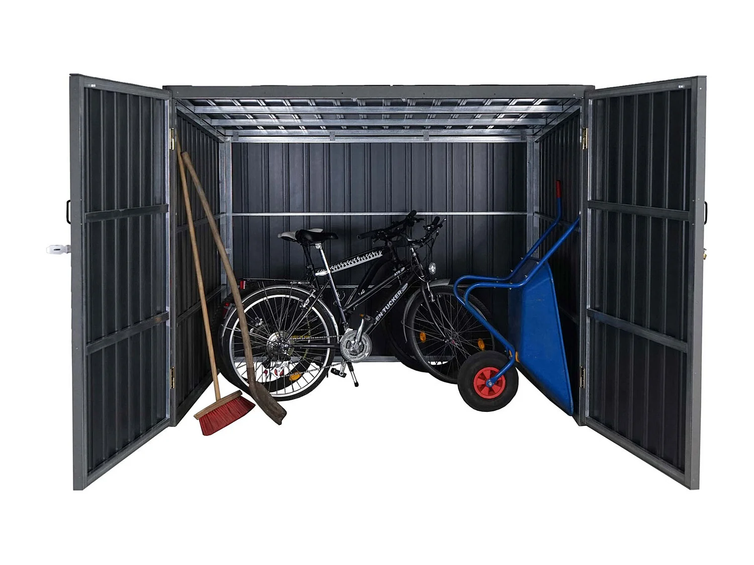 Fahrradgarage MCW-J29 (4er), 4 Räder 172x213x160cm anthrazit