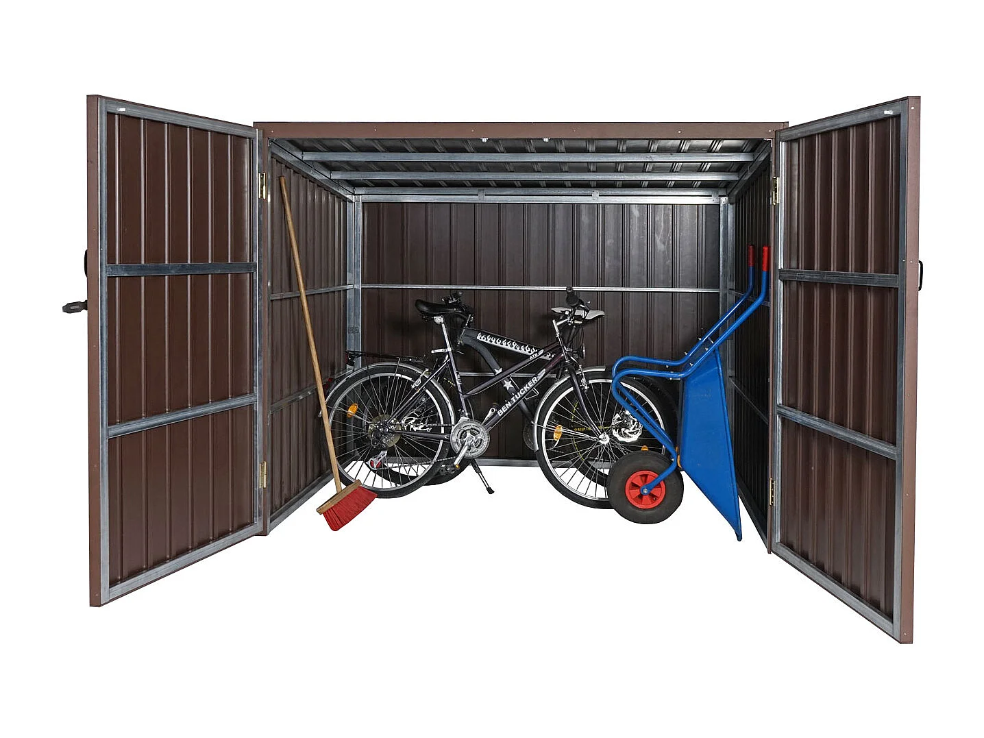 MCW-J29 bicycle garage (for 2 bikes),  holds 2 bikes, 172x213x112cm, brown