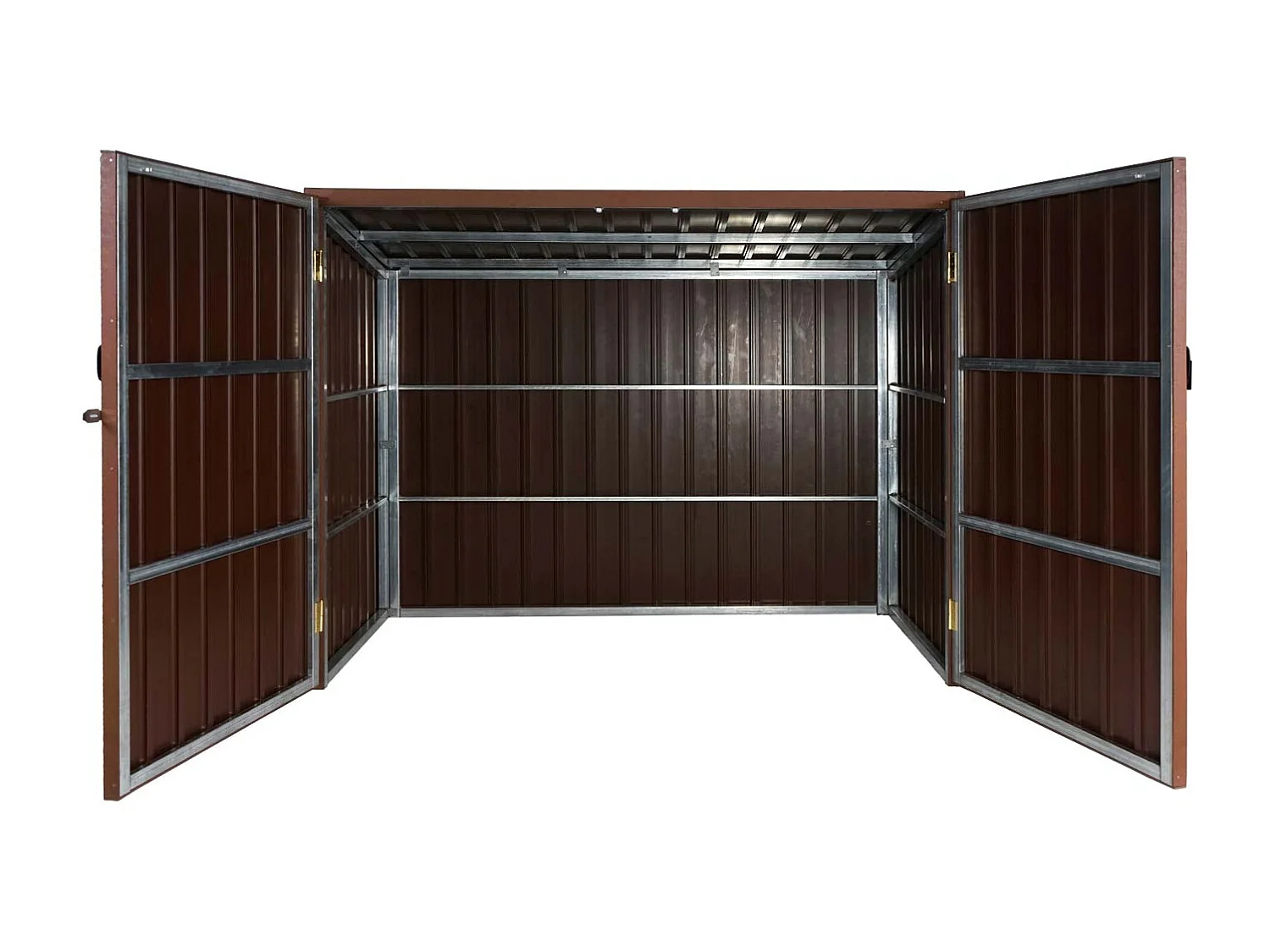MCW-J29 bicycle garage (for 2 bikes),  holds 2 bikes, 172x213x112cm, brown