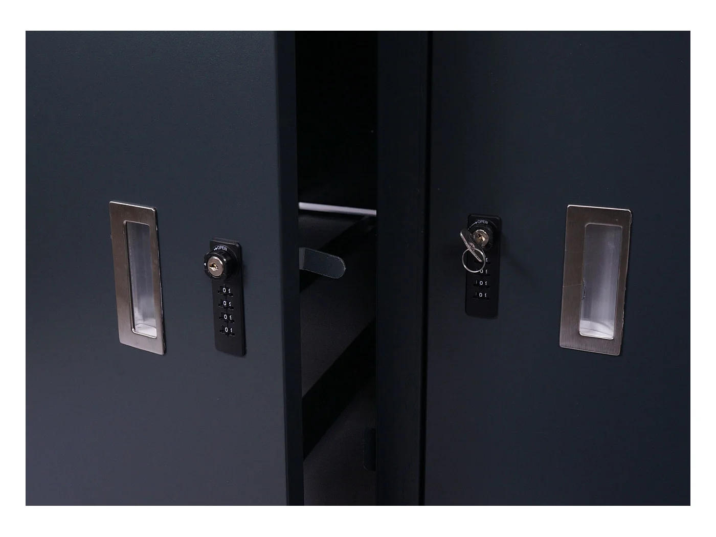 Garage armadio per 4 biciclette con serratura e fioriera MCW-L56b ferro acciaio zincato 126x220x210cm antracite