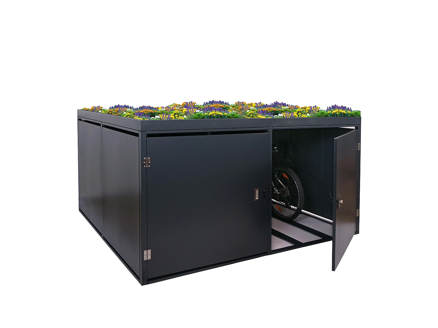 Fietsgarage voor 4 fietsen MCW-L56b,  antraciet