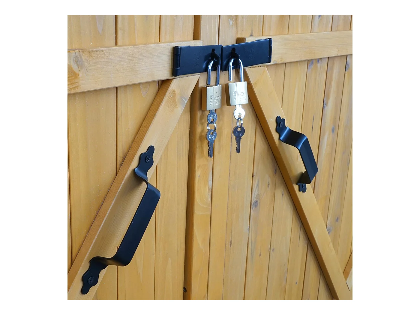 Garage voor 2 fietsen MCW-H60,  bruin