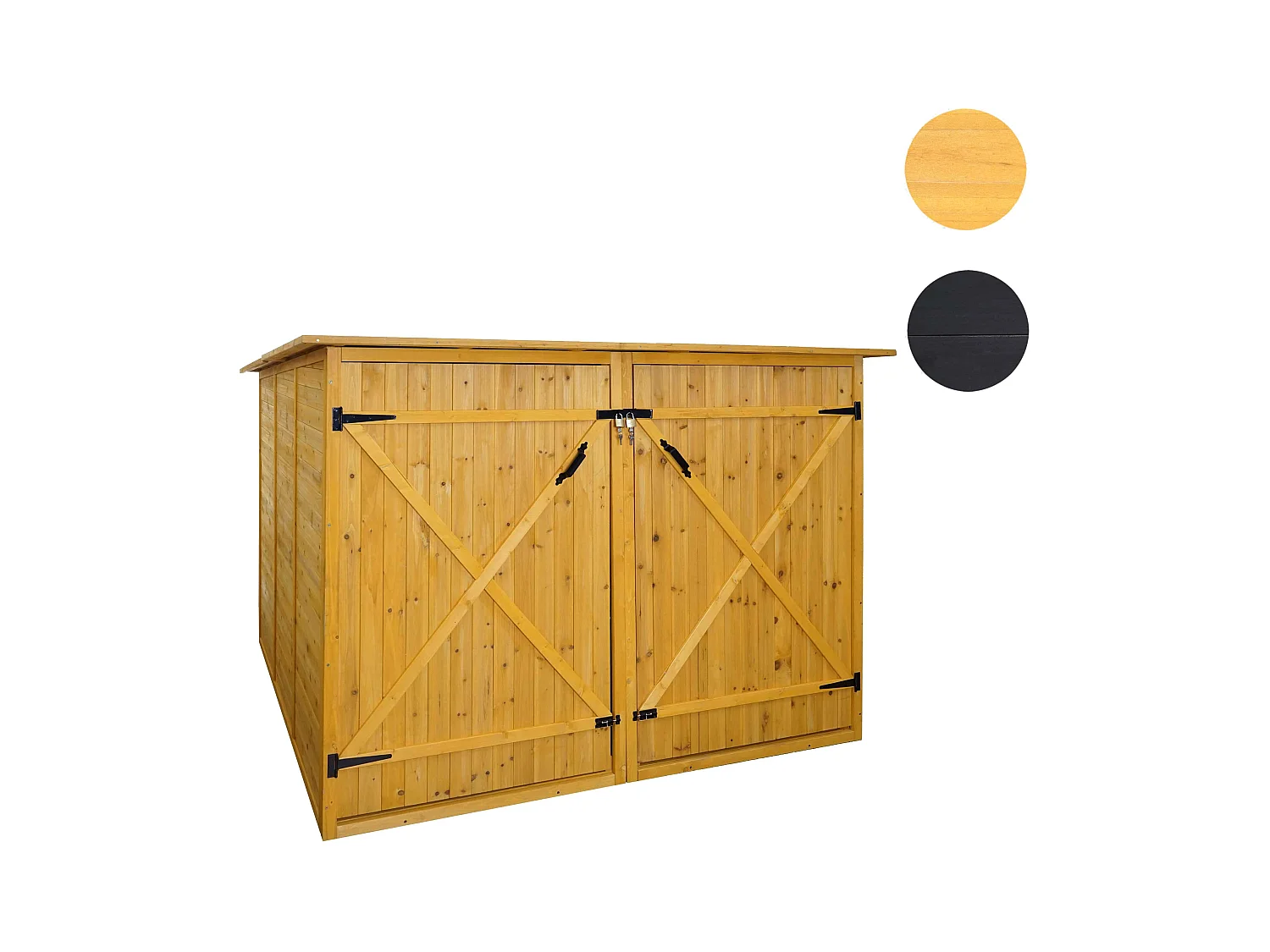 Garage voor 2 fietsen MCW-H60,  bruin