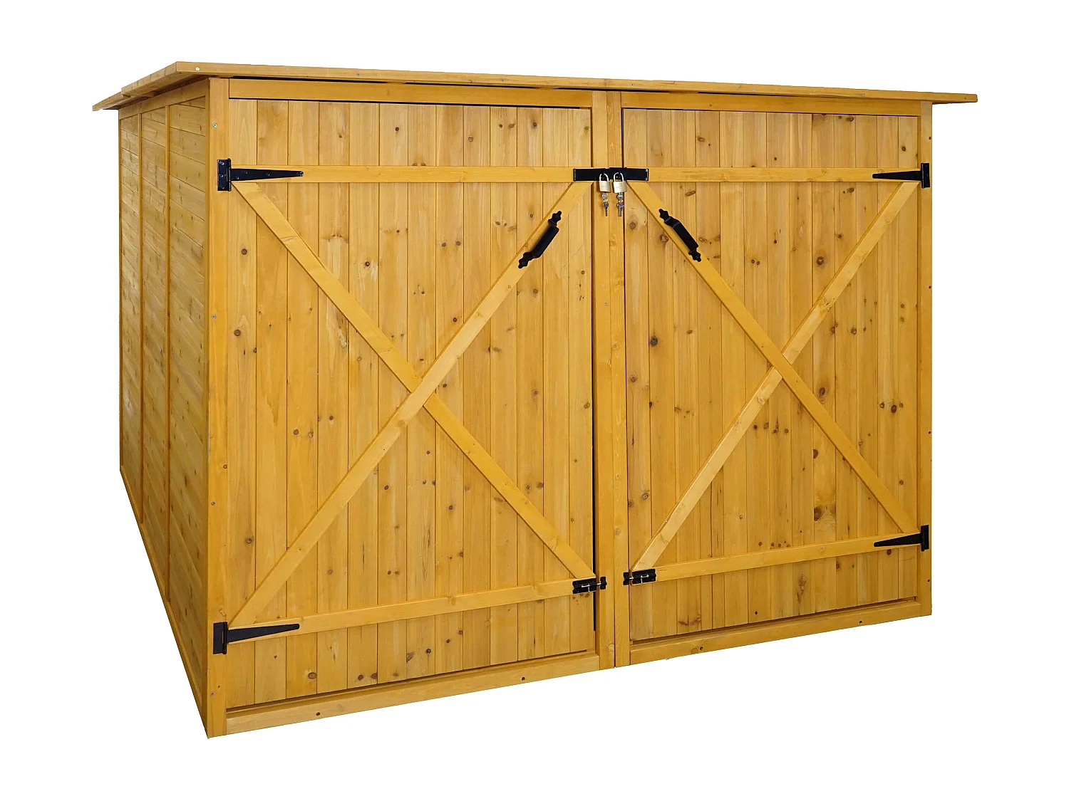 2er-Fahrradgarage MCW-H60, Braun