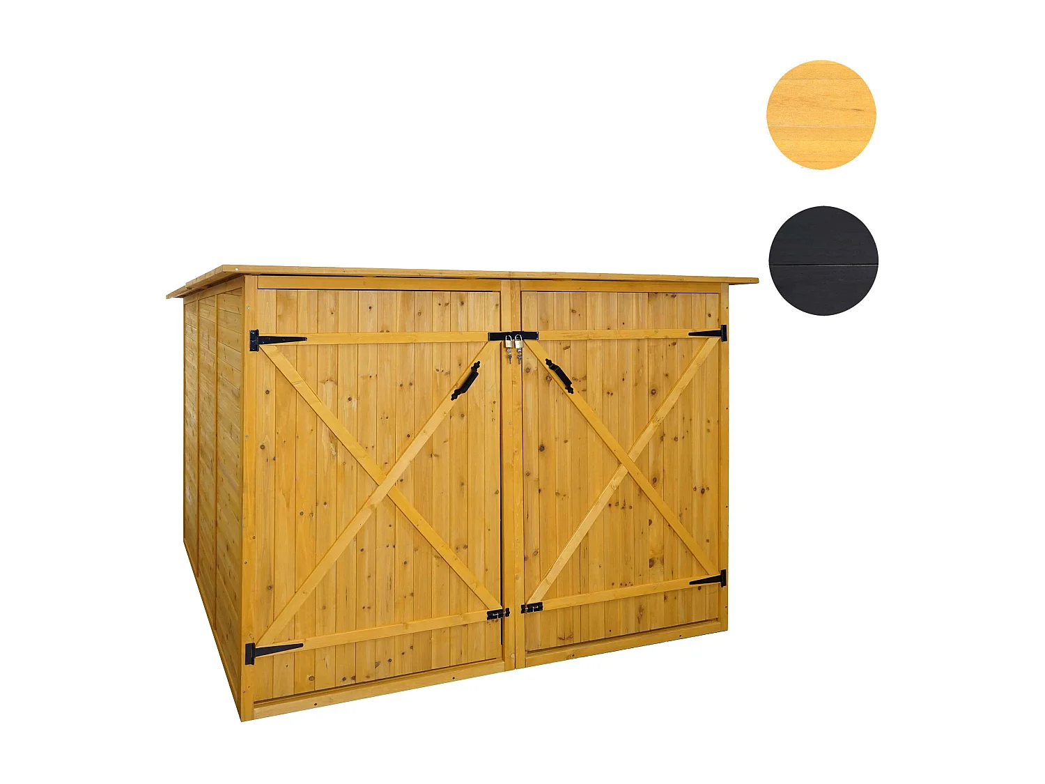 2er-Fahrradgarage MCW-H60, Braun