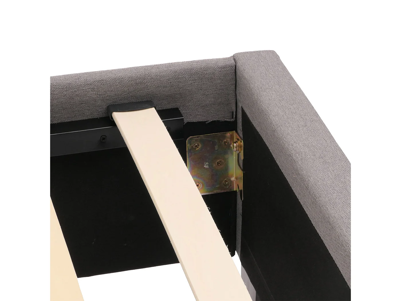 Łóżko tapicerowane MCW-N59,  szare