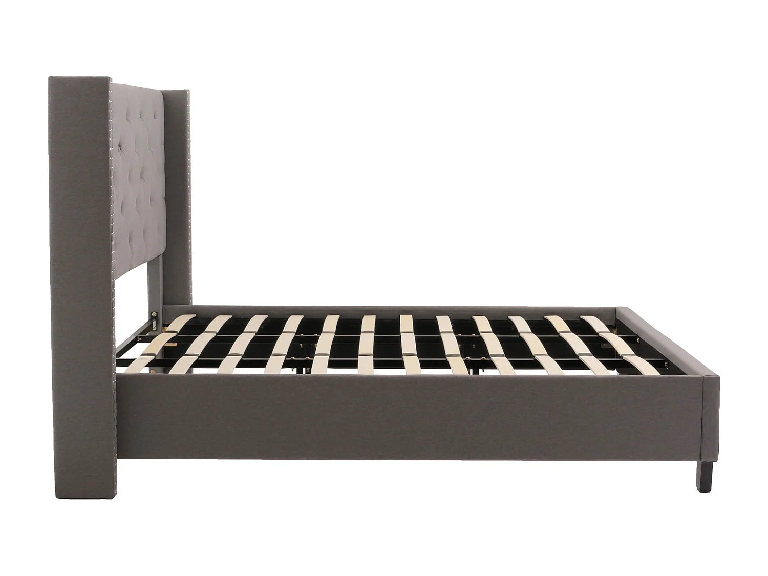 Łóżko tapicerowane MCW-N59,  szare