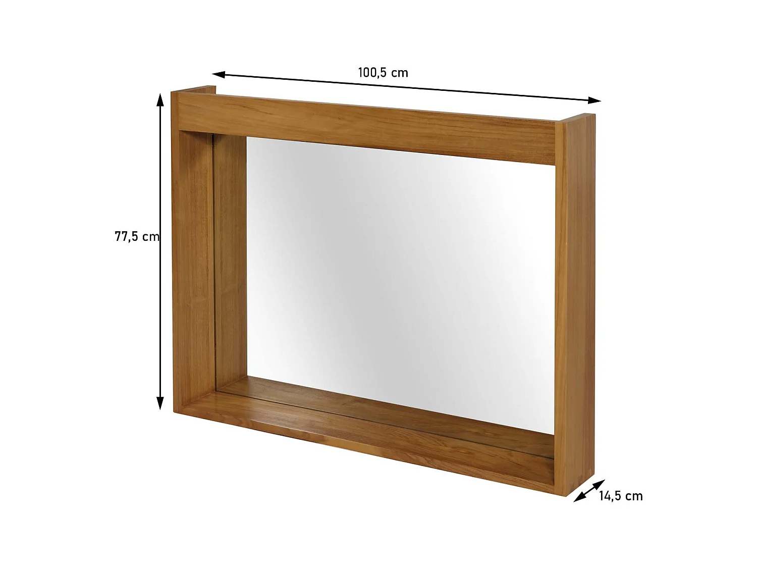 Teak-Wandspiegel MCW-M75