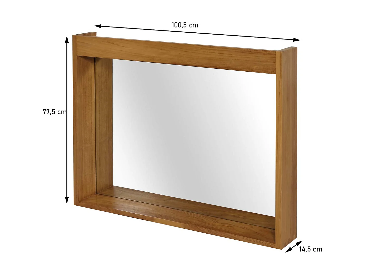 Teak-Wandspiegel MCW-M75