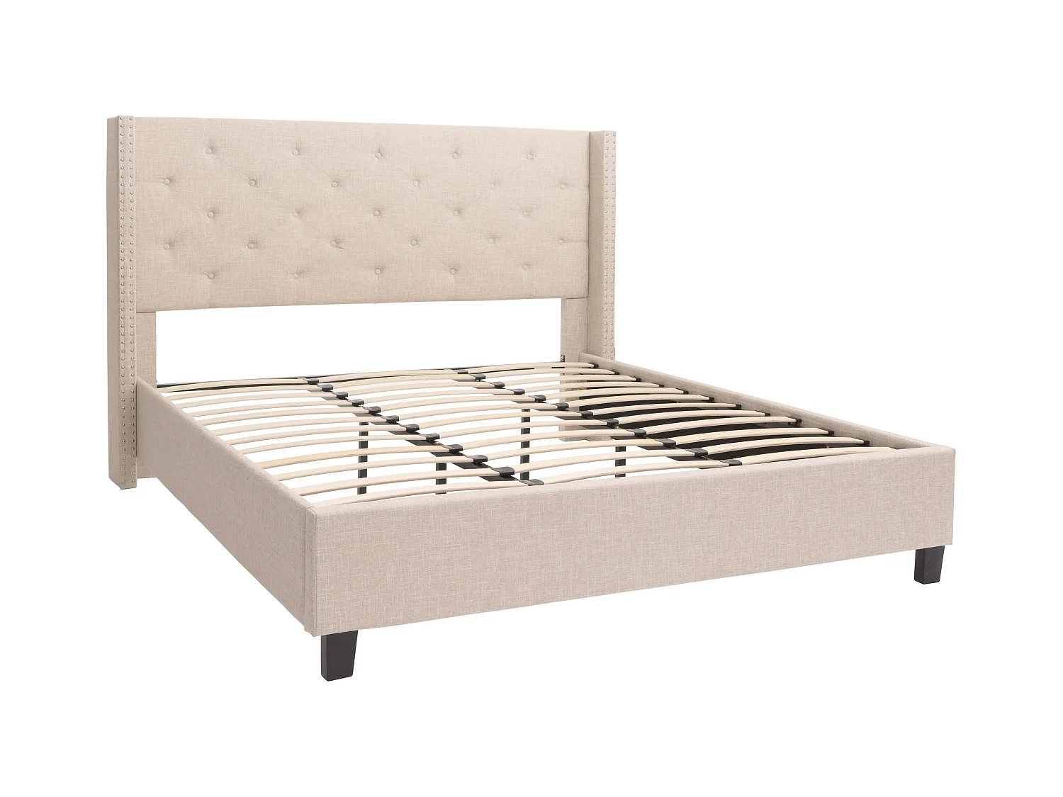 Polsterbett MCW-N59, Creme-beige