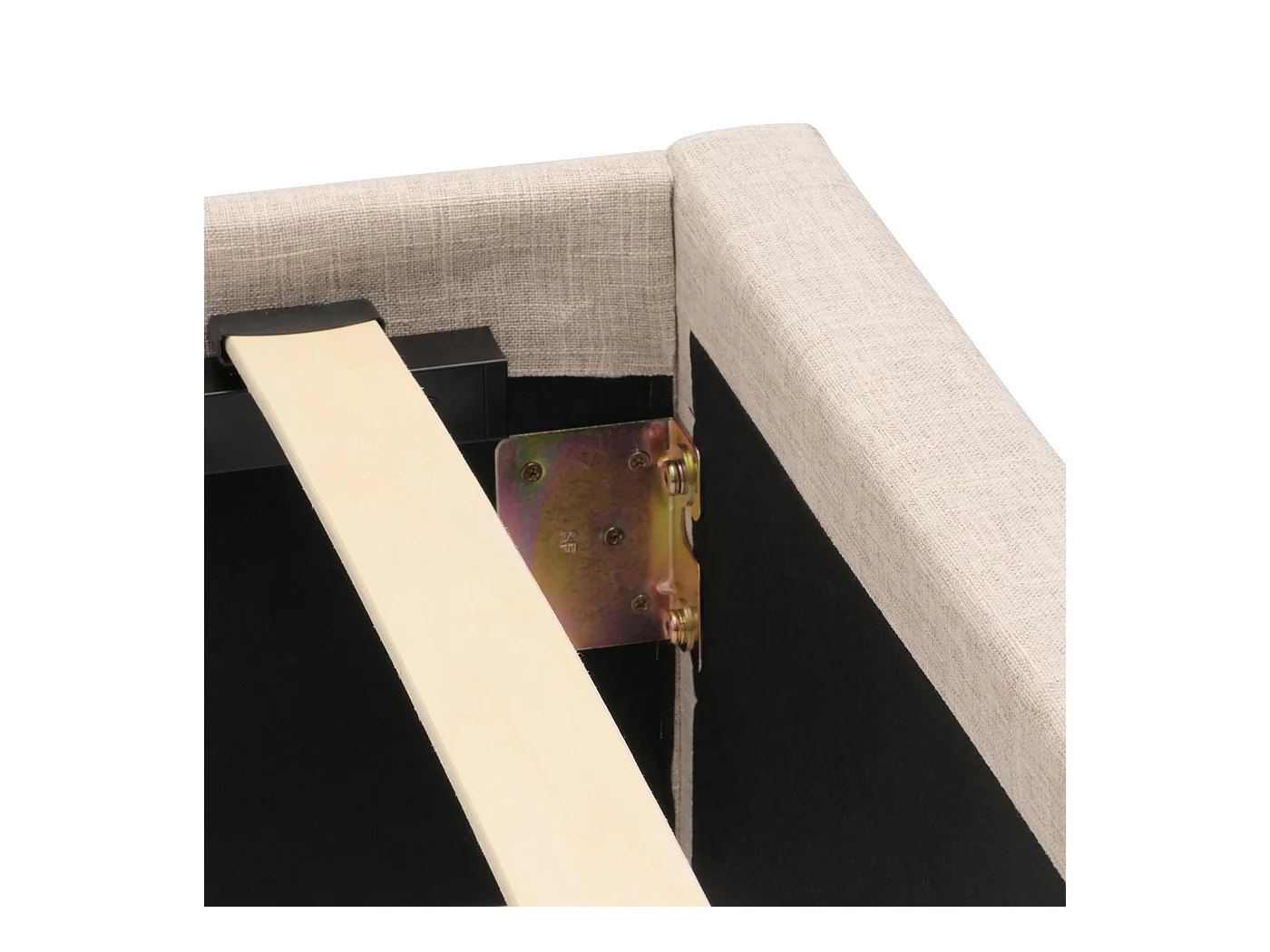 Polsterbett MCW-N59, Creme-beige