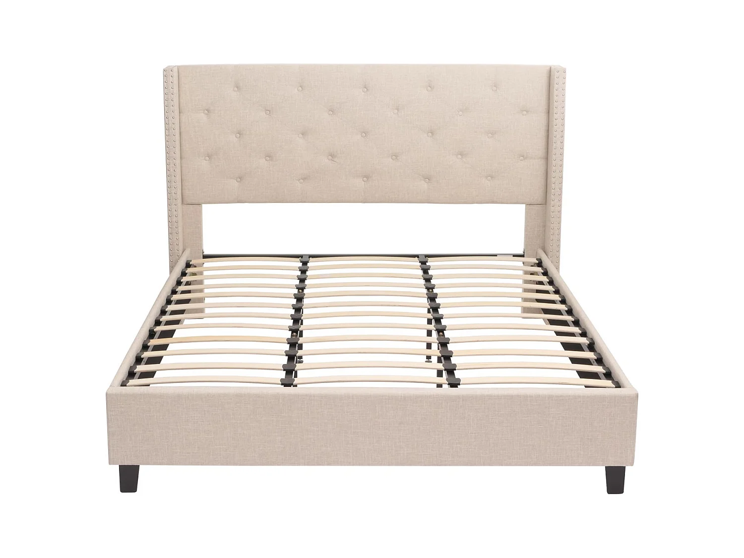 Polsterbett MCW-N59, Creme-beige