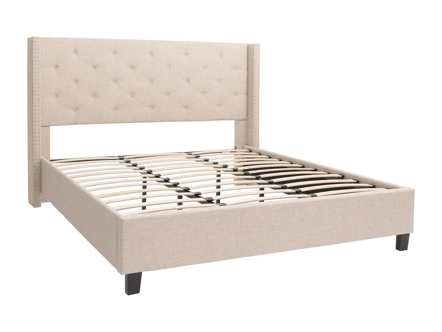 Polsterbett MCW-N59, Creme-beige