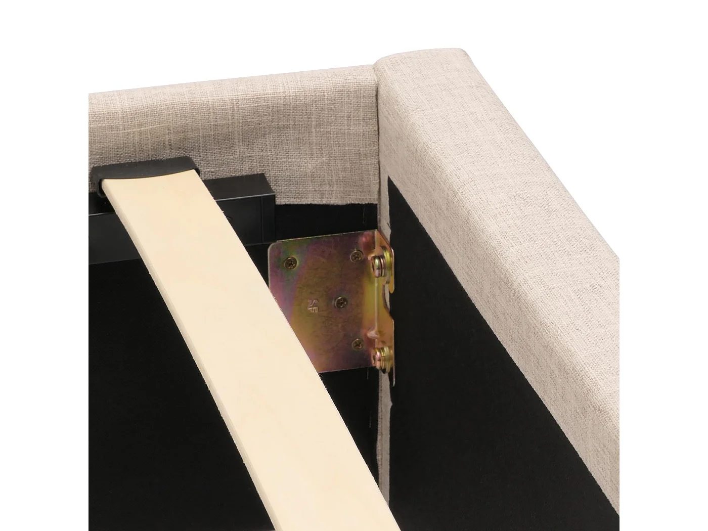 Polsterbett MCW-N59, Creme-beige