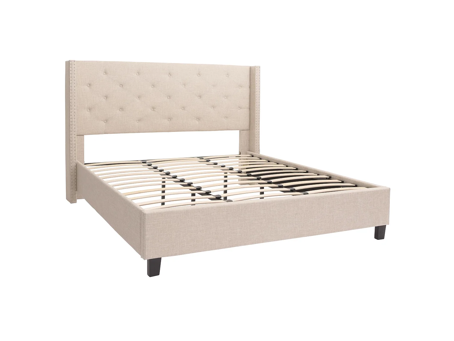 Polsterbett MCW-N59, Creme-beige