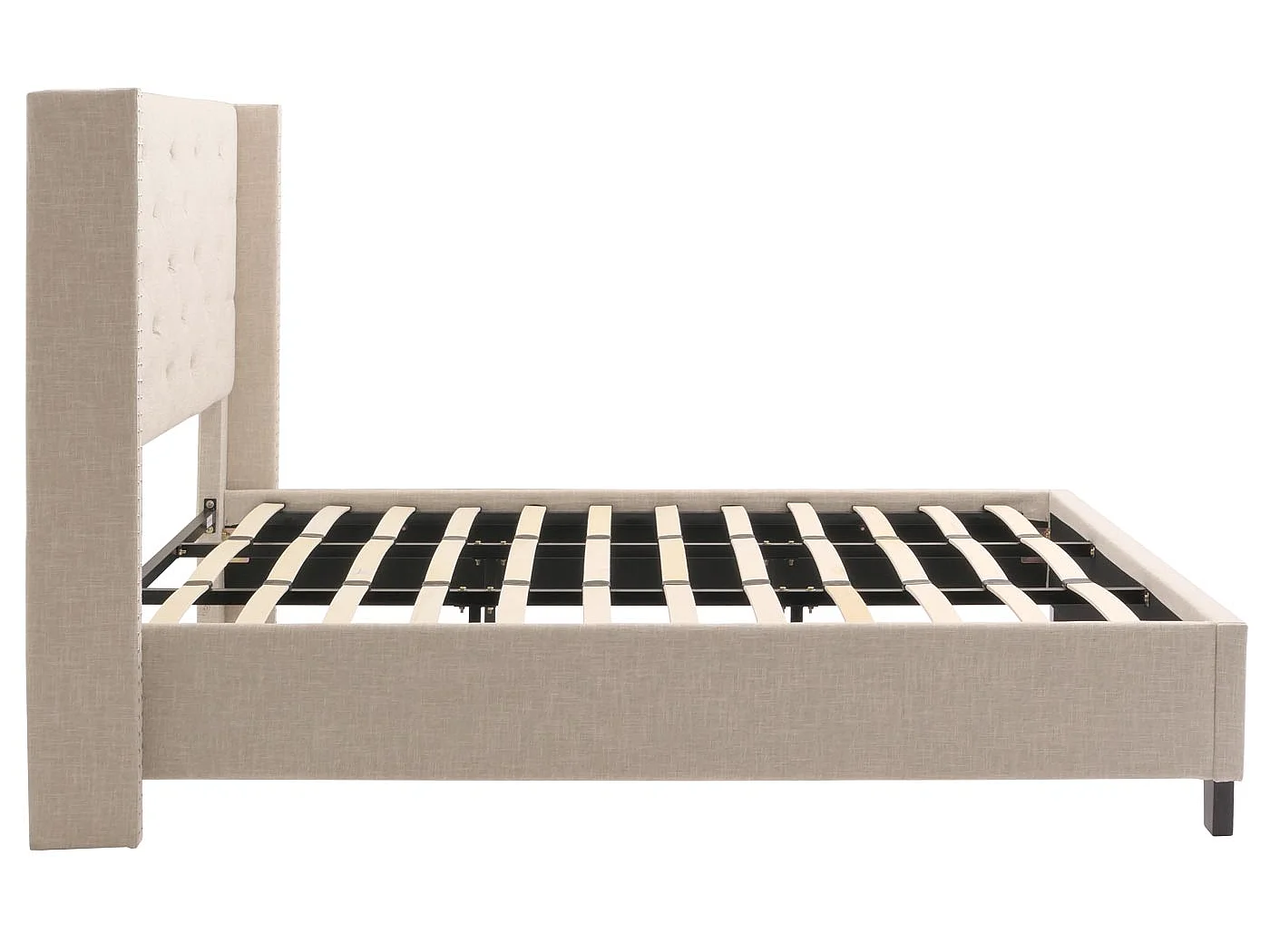 Polsterbett MCW-N59, Creme-beige
