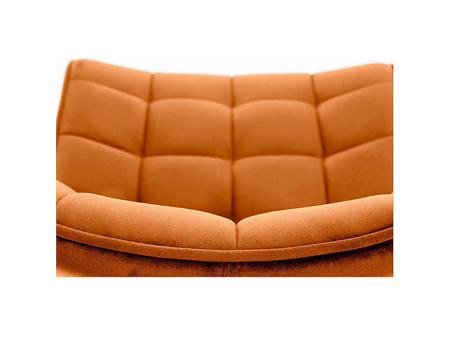 Chaise design en tissu couleur cannelle avec pieds en métal noir Liberty